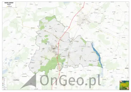 Mapa gminy Śmigiel